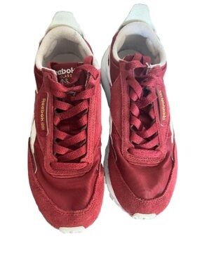 Reebok Red Retro Low-Top Sneakers with White Trim